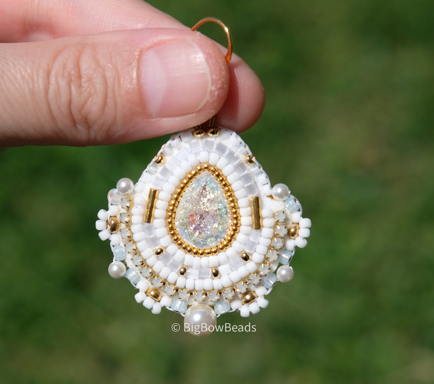 White Icy Crystal Earrings