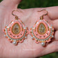 Peach Icy Crystal Earrings