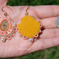 Peach Icy Crystal Earrings