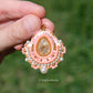 Peach Icy Crystal Earrings