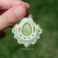 Green Icy Crystal Earrings