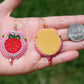 Pink Strawberry Earrings