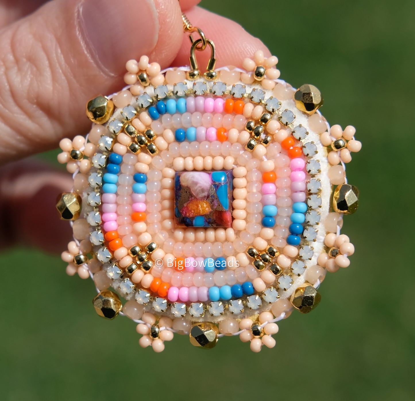Summer Sunrise Square Earrings