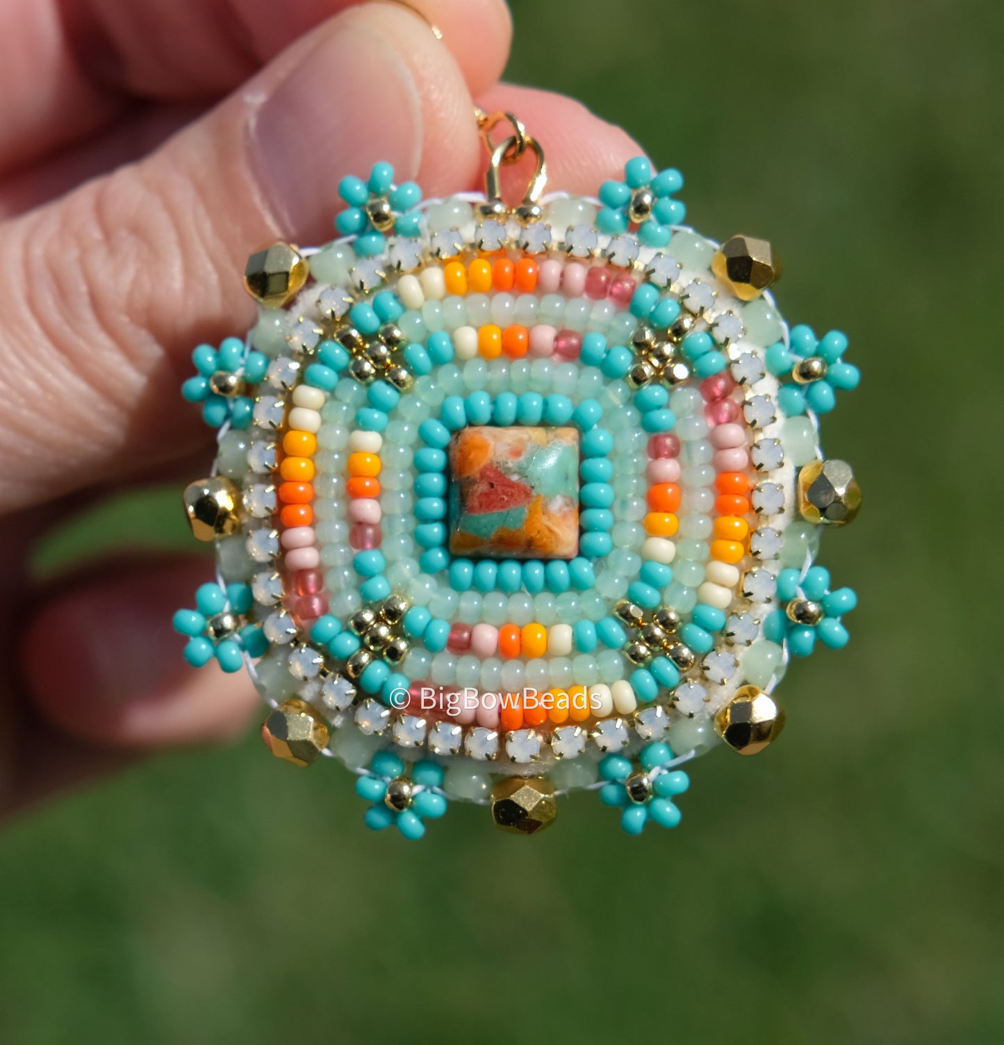 Summer Sunset Square Earrings