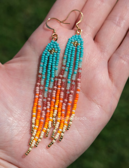 Summer Sunset Fringe Earrings