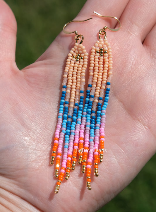 Summer Sunrise Fringe Earrings