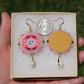 Summer Pink and Fire Circle Earrings