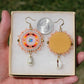 Summer Peach and Fire Circle Earrings