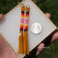 Summer Pink and Fire Buffalo Tail Earrings