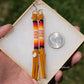Summer Peach and Fire Buffalo Tail Earrings