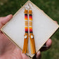 Summer Yellow and Fire Buffalo Tail Earrings