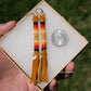 Summer Yellow and Fire Buffalo Tail Earrings