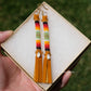 Summer Green and Fire Buffalo Tail Earrings