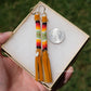 Summer Green and Fire Buffalo Tail Earrings