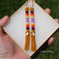 Summer Purple and Fire Buffalo Tail Earrings