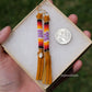 Summer Purple and Fire Buffalo Tail Earrings