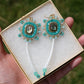 Turquoise Green Abalone and Dentalium Earrings