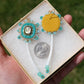 Turquoise Green Abalone and Dentalium Earrings