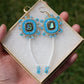 Sky Blue Abalone and Dentalium Earrings