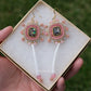 Dusty Pink Abalone and Dentalium Earrings