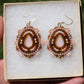 Woodsy Peach Teardrop Earrings