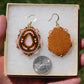 Woodsy Peach Teardrop Earrings