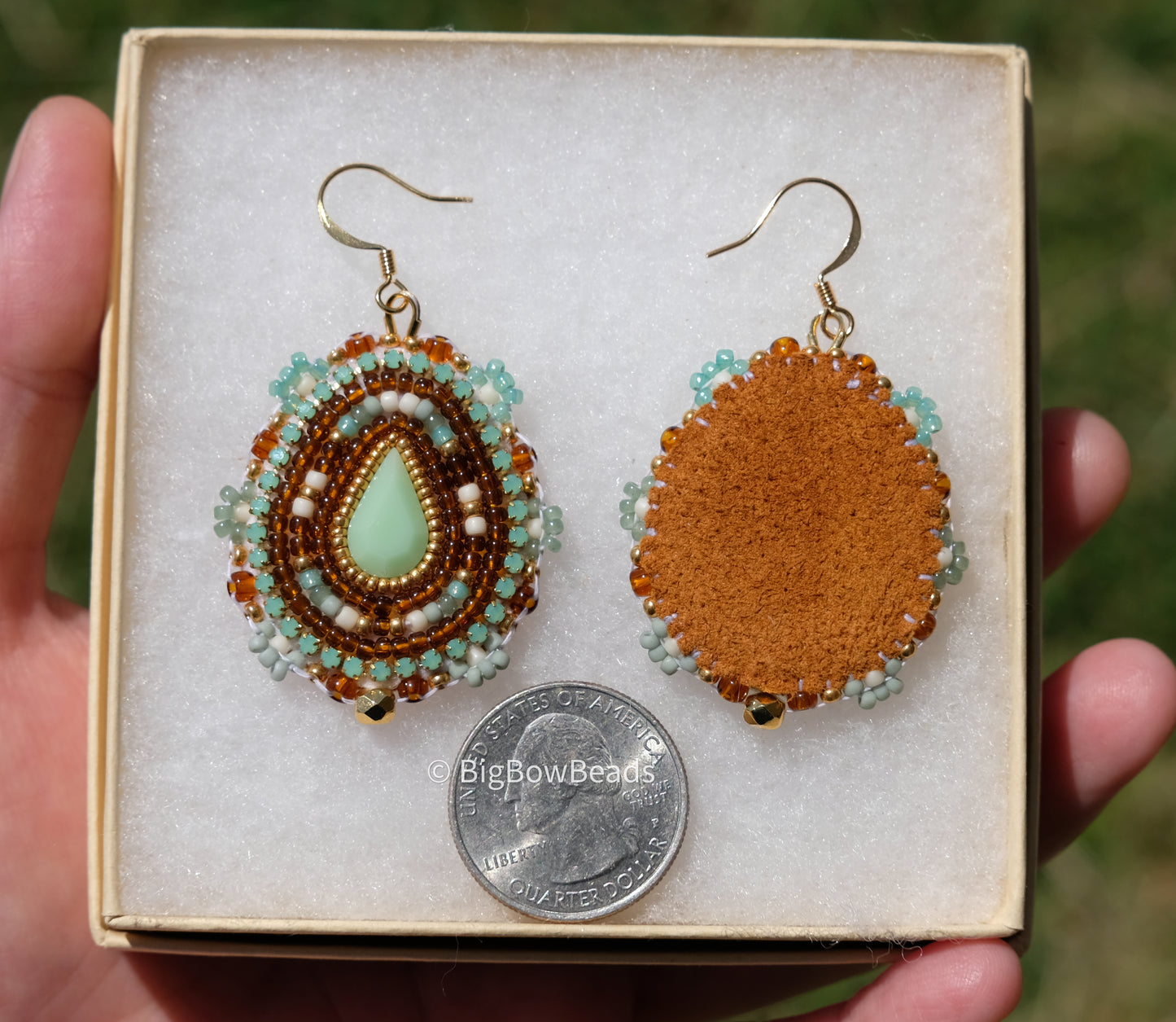 Woodsy Sage Teardrop Earrings