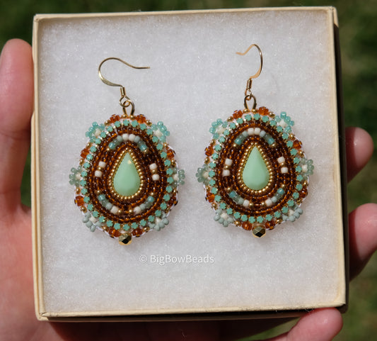 Woodsy Sage Teardrop Earrings