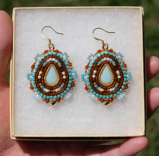Woodsy Glacier Teardrop Earrings