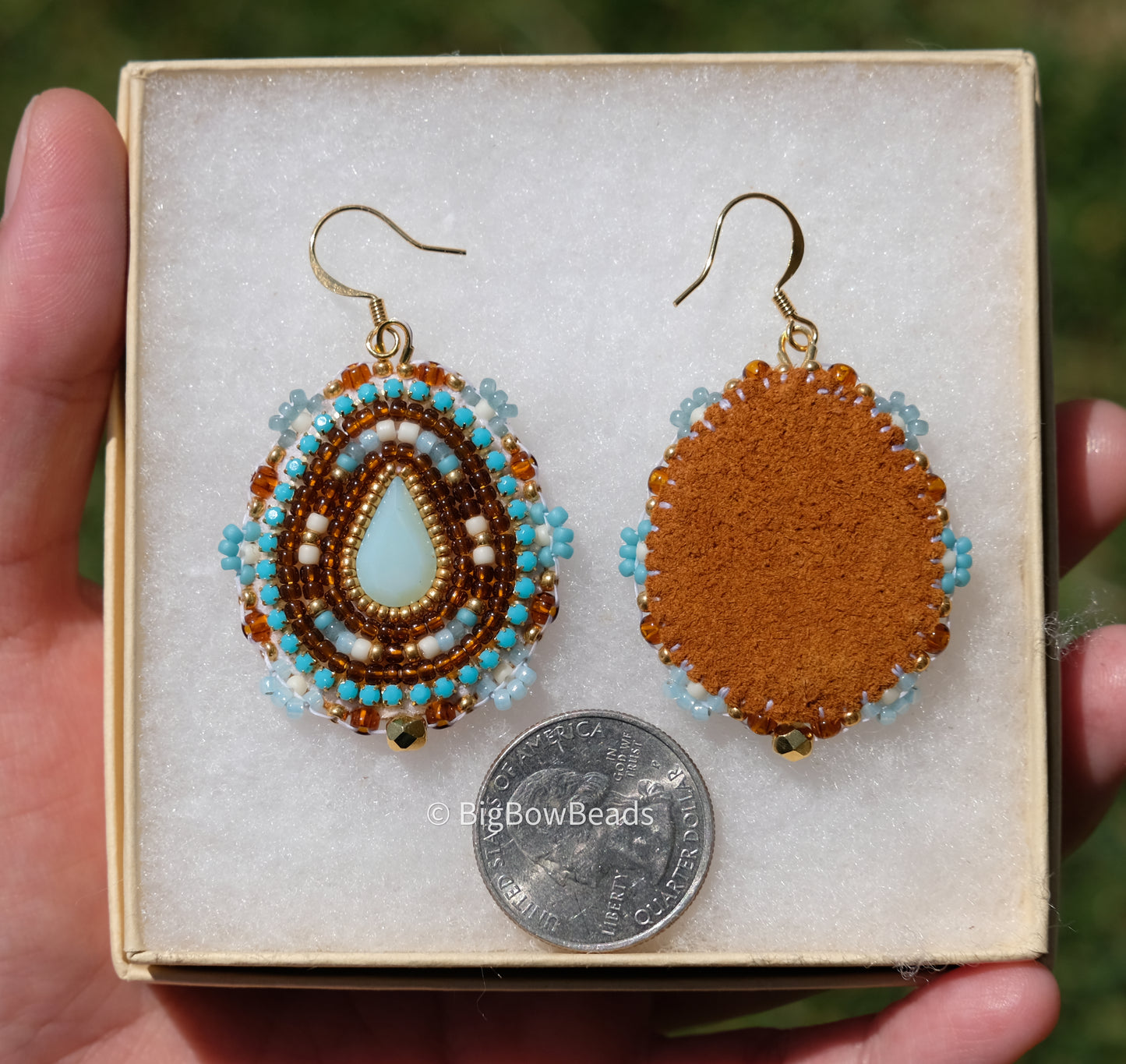 Woodsy Glacier Teardrop Earrings