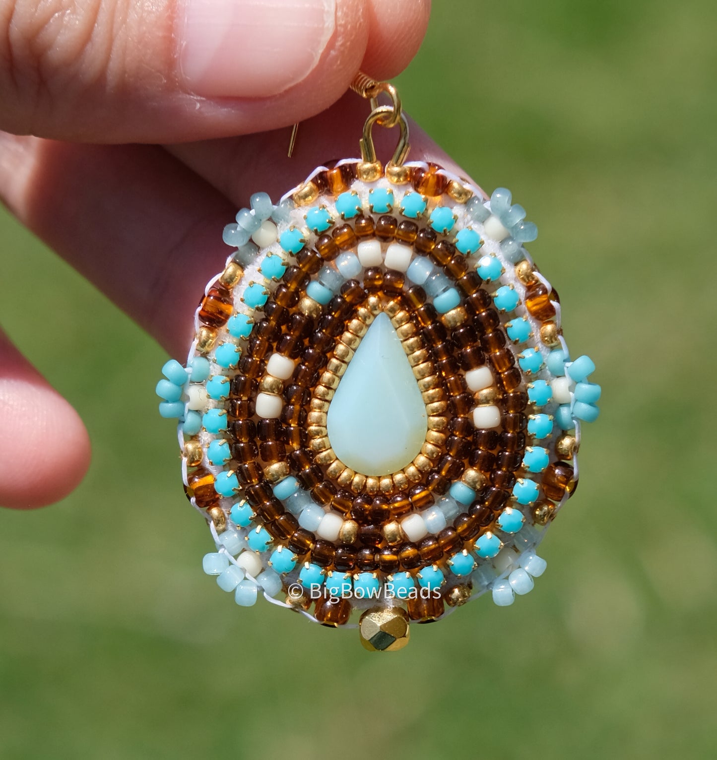 Woodsy Glacier Teardrop Earrings