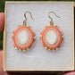 Woodsy Peach Deer Antler Earrings