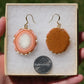 Woodsy Peach Deer Antler Earrings