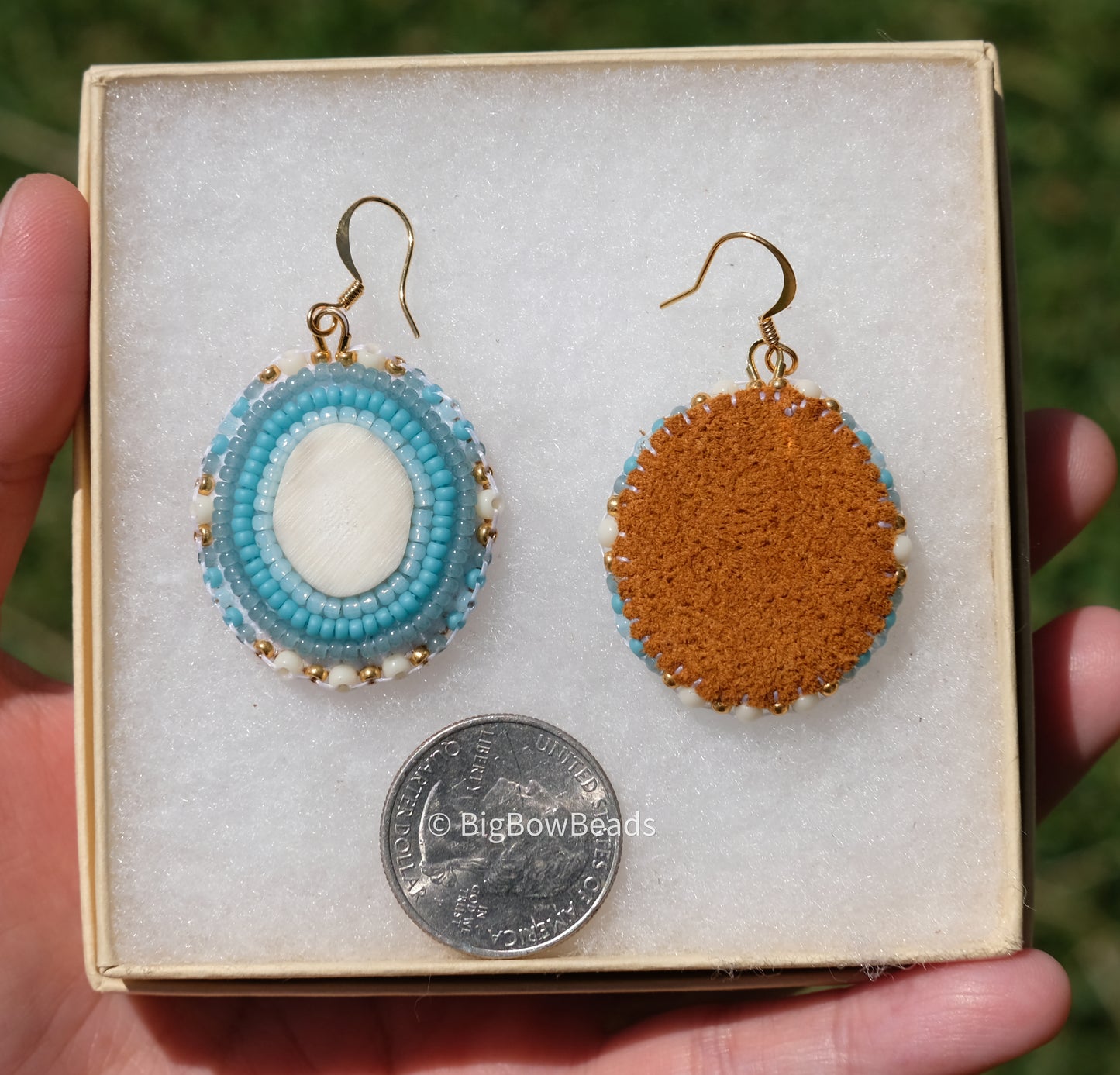 Woodsy Glacier Deer Antler Earrings