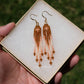 Woodsy Peach Fringe Earrings