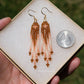 Woodsy Peach Fringe Earrings