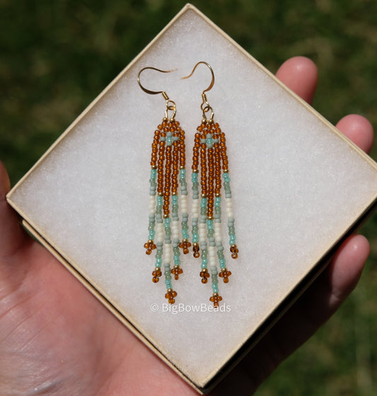 Woodsy Sage Fringe Earrings