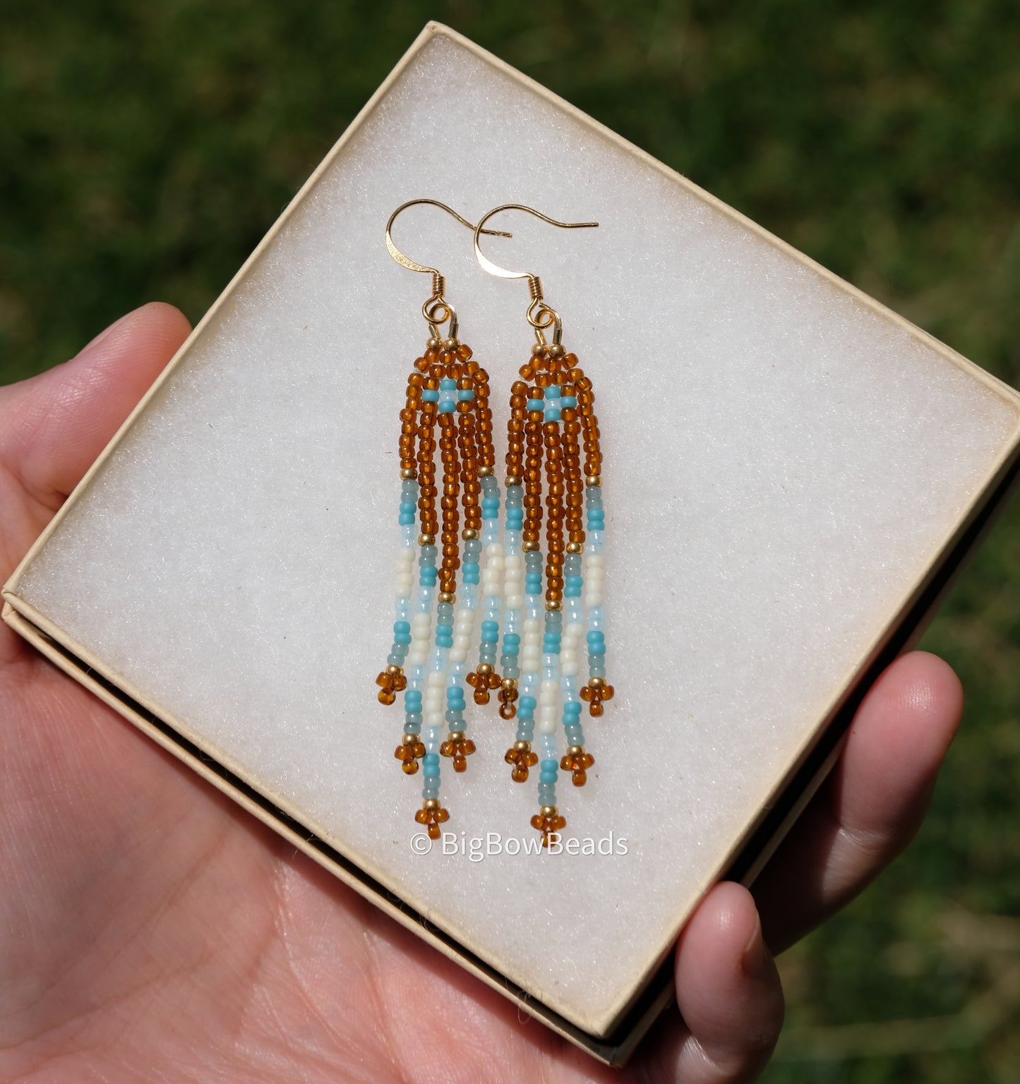 Woodsy Glacier Fringe Earrings