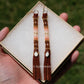 Woodsy Peach Buffalo Tail Earrings