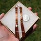 Woodsy Peach Buffalo Tail Earrings