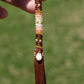 Woodsy Peach Buffalo Tail Earrings