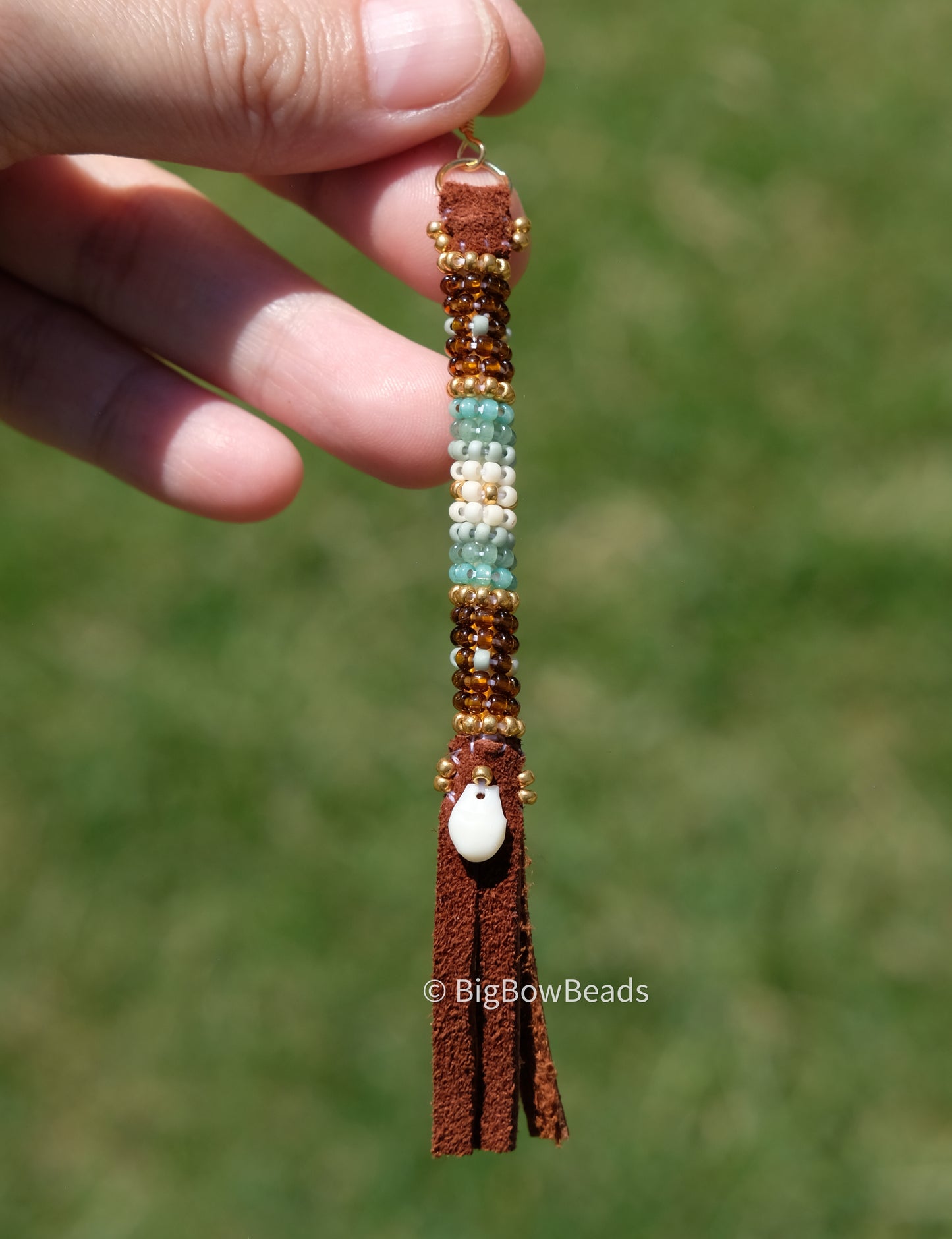 Woodsy Sage Buffalo Tail Earrings