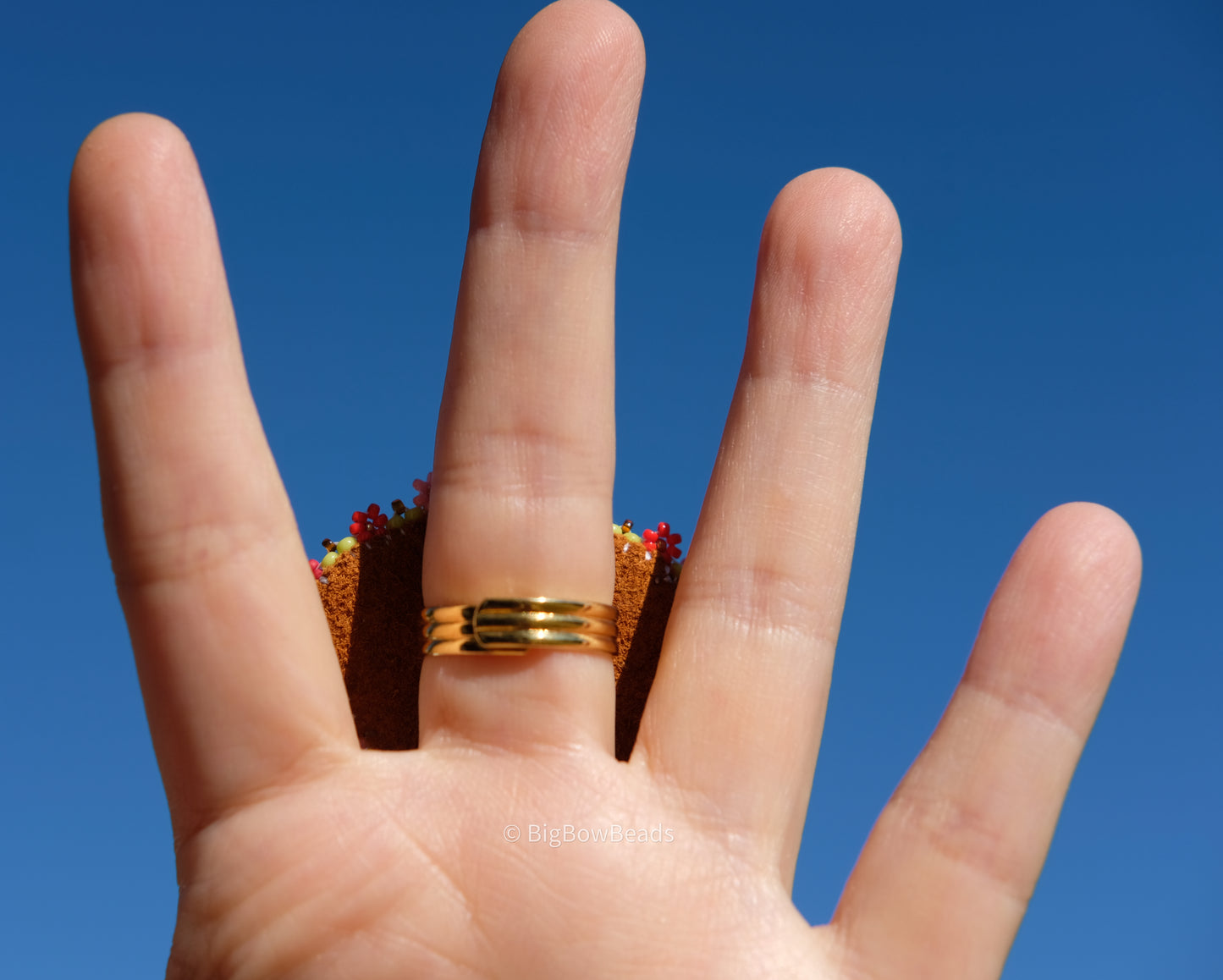 Green Summer Buffalo Ring