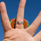 White Summer Buffalo Ring