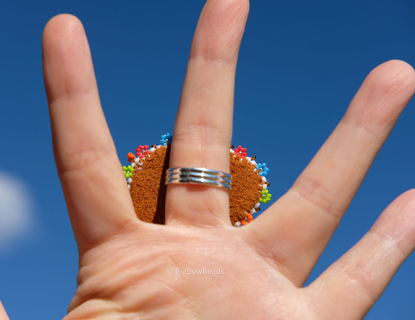 White Summer Buffalo Ring