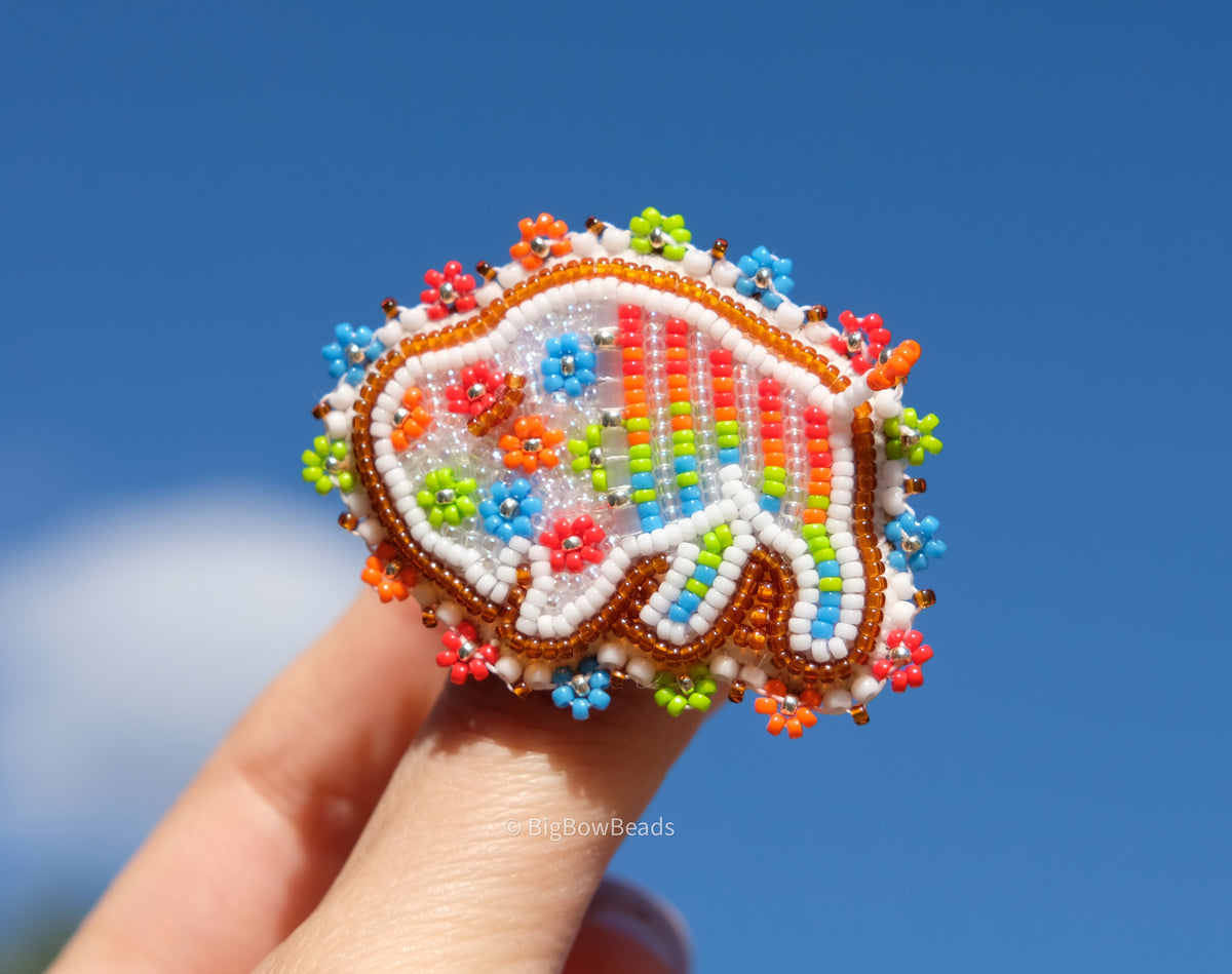 White Summer Buffalo Ring