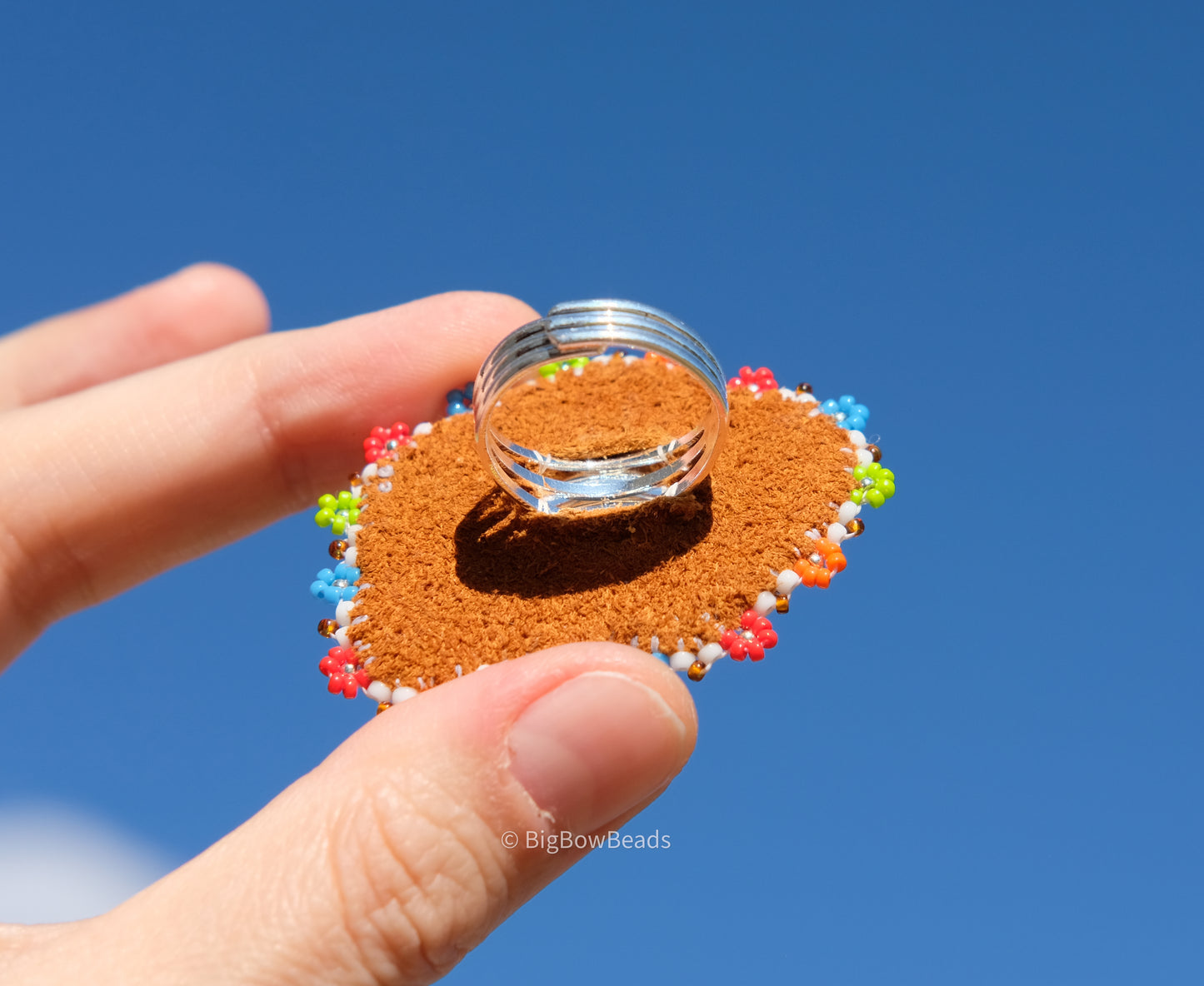 White Summer Buffalo Ring