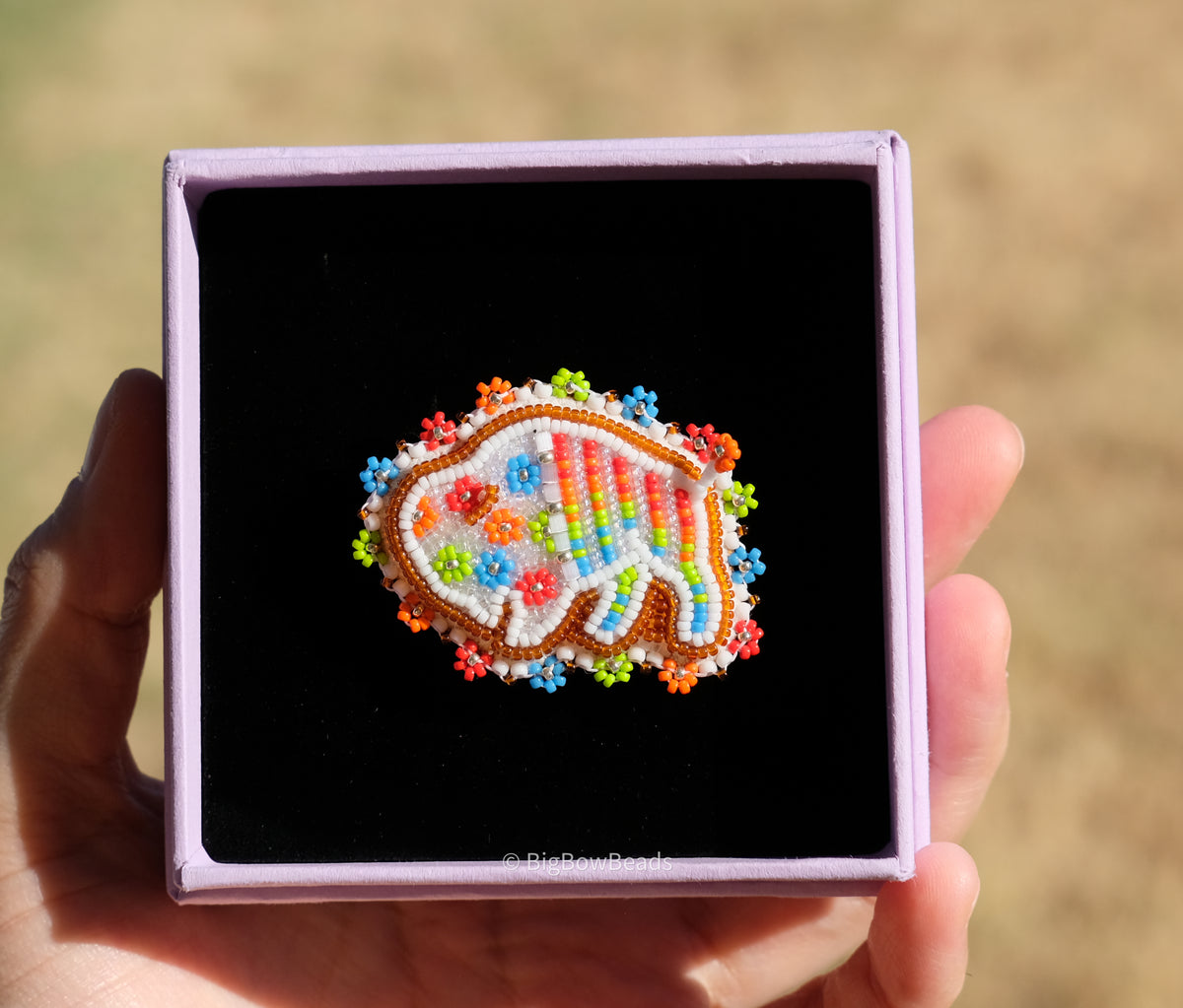 White Summer Buffalo Ring