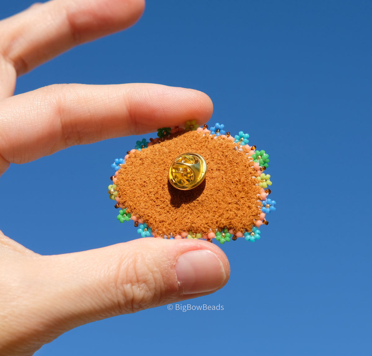 Peach Summer Buffalo Pin