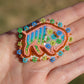Peach Summer Buffalo Pin
